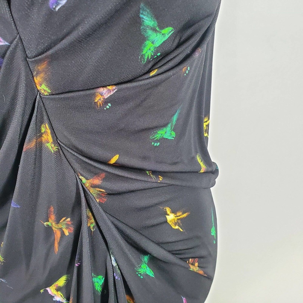 NEW Alexander McQueen SZ XS Black Butterfly Ruched Cocktail Dress 2012 Bodycon - Picture 4 of 12